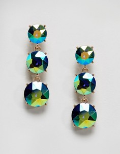 Серьги-подвески с камнями ASOS - Золотой