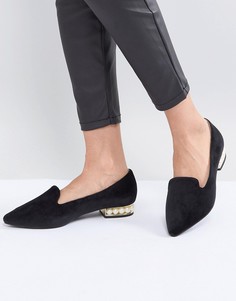 Черные туфли с искусственным жемчугом на каблуке Glamorous - Черный