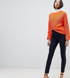 Брюки скинни с завышенной талией ASOS TALL - Темно-синий