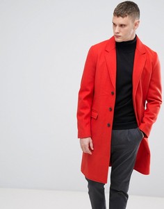 Красное пальто из ткани с добавлением шерсти Lindbergh - Красный