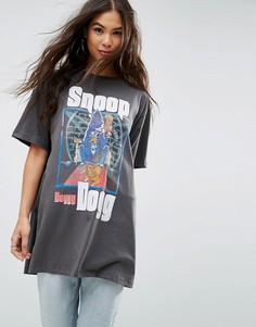 Оверсайз-футболка с принтом Snoop Dog ASOS - Серый
