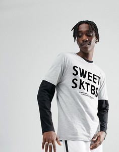 Серая футболка с большим логотипом Sweet SKTBS - Серый