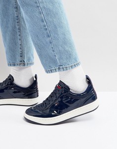 Темно-синие лакированные кроссовки в стиле 90-х Tommy Jeans Capsule Jump - Темно-синий