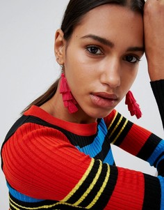 Ярусные серьги-кисточки ASOS - Розовый