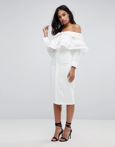 Юбка-карандаш со складками ASOS Tailored - Белый