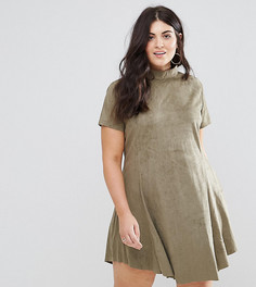 Свободное платье из искусственной замши AX Paris plus - Зеленый