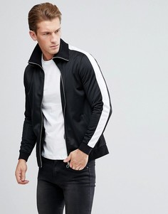 Спортивная куртка со вставками на рукавах ASOS - Черный
