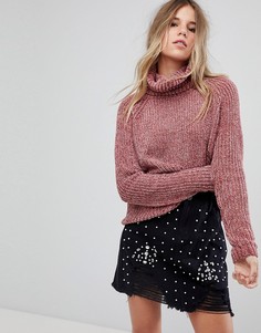 Джемпер с воротником-стойкой Boohoo - Розовый