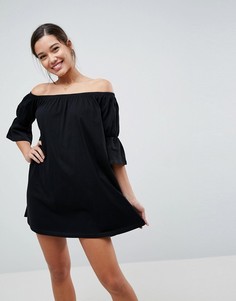 Платье мини с открытыми плечами ASOS Senorita - Черный