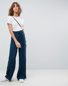 Широкие меланжевые брюки ASOS Tailored - Зеленый