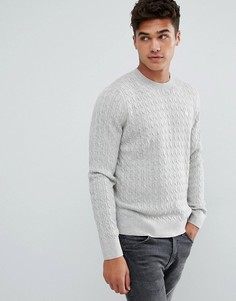 Серый элегантный трикотажный джемпер с логотипом Abercrombie &amp; Fitch - Серый