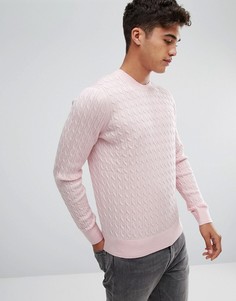 Розовый элегантный трикотажный джемпер с логотипом Abercrombie &amp; Fitch - Розовый