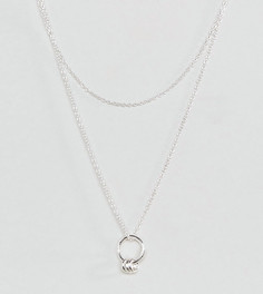 Серебряное ожерелье с кольцами ASOS - Серебряный