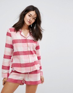 Пижамный топ в клетку с длинными рукавами Vero Moda - Мульти