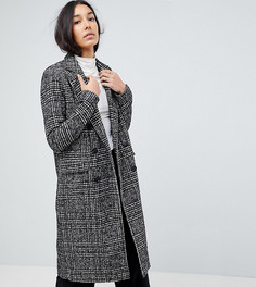 Приталенное пальто в клетку Vero Moda Tall - Черный