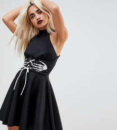 Платье мини с корсетом ASOS PETITE HALLOWEEN - Черный