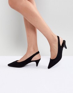 Туфли на конусообразном каблуке с ремешком через пятку New Look - Черный