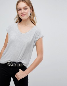 Трикотажный топ в полоску Pieces - Белый