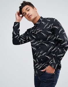 Облегающая рубашка с принтом Jack &amp; Jones - Черный
