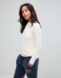 Вязаный джемпер с высоким воротником Abercrombie &amp; Fitch - Белый