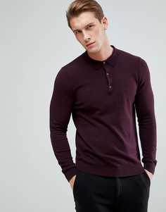 Поло с длинными рукавами Burton Menswear - Черный