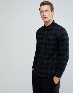 Рубашка узкого кроя в клетку Burton Menswear - Черный