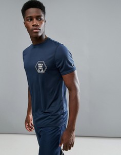 Темно-синяя футболка с принтом New Look SPORT - Темно-синий