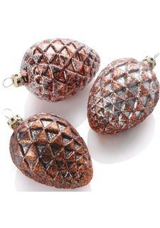 Елочное украшение "Шишка", 3 штуки