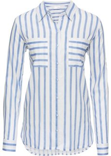 Блузка (белый/синий в полоску) Bonprix