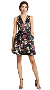 alice + olivia Daralee Bow Front Party Dress