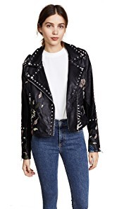 Blank Denim Budding Romance Moto Jacket