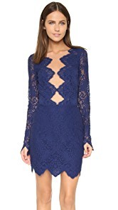 For Love &amp; Lemons Noir Lace Mini Dress