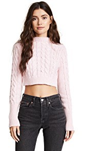 For Love &amp; Lemons Candy Cable Knit Sweater