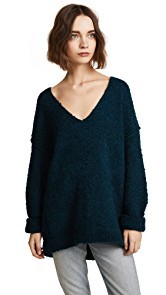 Free People Lofty V Neck Sweater