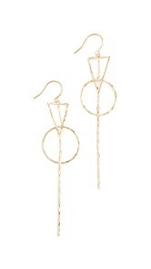 Gorjana Interlocking Triangle Drop Earrings