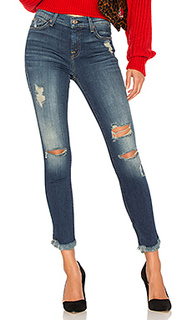 Джинсы с рваным низом ankle skinny - 7 For All Mankind
