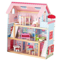Кукольный домик "Открытый коттедж" (Chelsea), с мебелью, 19 пр., KidKraft
