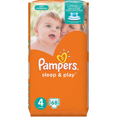 Подгузники Pampers Sleep &amp; Play, 8-14 кг, 4 размер, 68 шт., Pampers