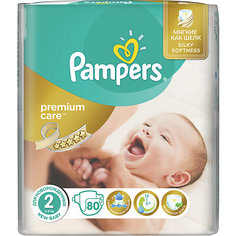 Подгузники Pampers Premium Care MIni, 3-6 кг, 2 размер, Economy pack, 80 шт., Pampers