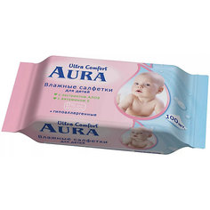 Влажные салфетки для детей, 100шт., Aura Ultra Comfort