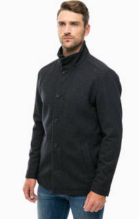 Серое полупальто с высоким содержанием шерсти Jack & Jones