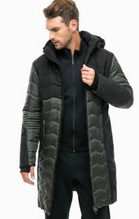 Удлиненная демисезонная куртка с капюшоном EA7