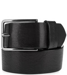 Кожаный ремень с прямоугольной пряжкой Armani Jeans
