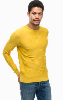 Желтый джемпер с круглым вырезом Armani Jeans