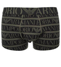 Хлопковые трусы-боксеры в полоску Emporio Armani