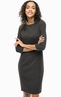 Черное платье с длинными рукавами United Colors of Benetton