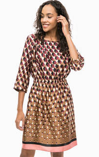 Легкое разноцветное платье с длинными рукавами United Colors of Benetton