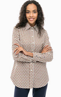 Хлопковая рубашка с принтом United Colors of Benetton