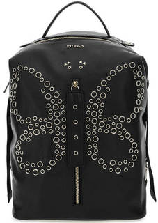 Кожаный рюкзак с металлическим декором Furla