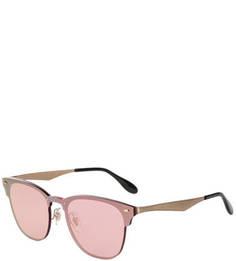 Розовые солнцезащитные очки в металлической оправе Ray Ban